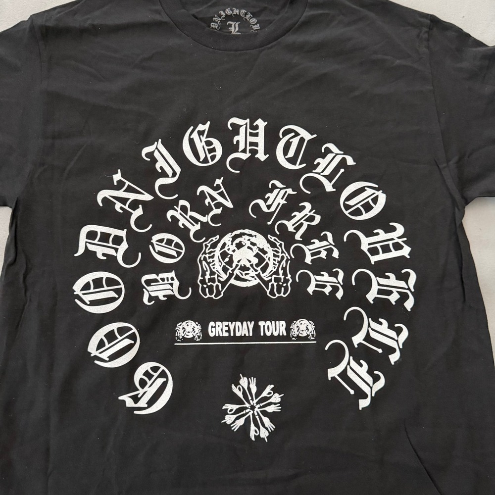 Goodnight Lovell Born Free Greyday Tour Black Graphic T-Shirt Mens Large - Picture 7 of 7